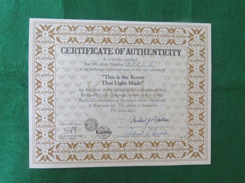 Norman Rockwell “This Is The Room That Light Made” Light Campan Series Edwin M Knowles 5