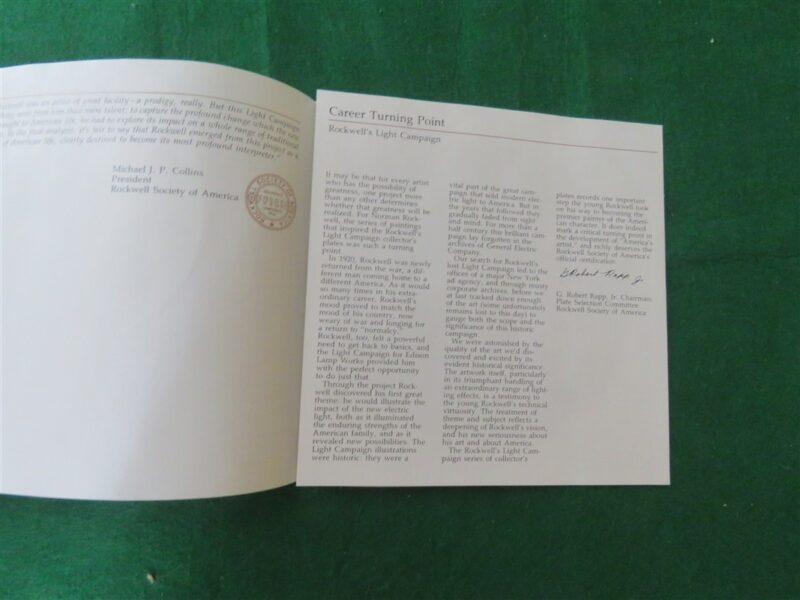 Norman Rockwell “This Is The Room That Light Made” Light Campan Series Edwin M Knowles 6