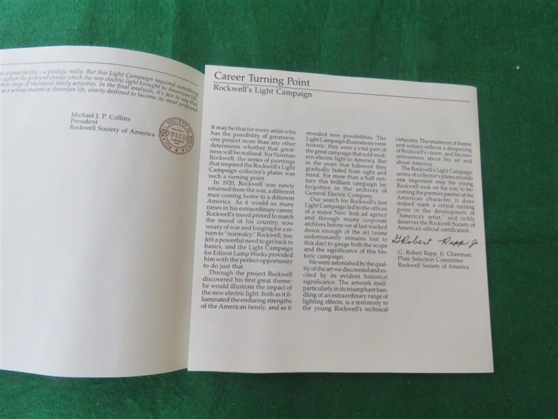 Norman Rockwell “The Birthday Wish” Light Campaign Series Edwin M Knowles 6