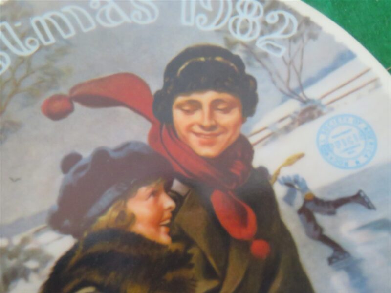 Norman Rockwell Collector's Plate Christmas Courtship 2