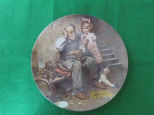 Norman Rockwell Collector Plate “The Cobbler” Knowles 1
