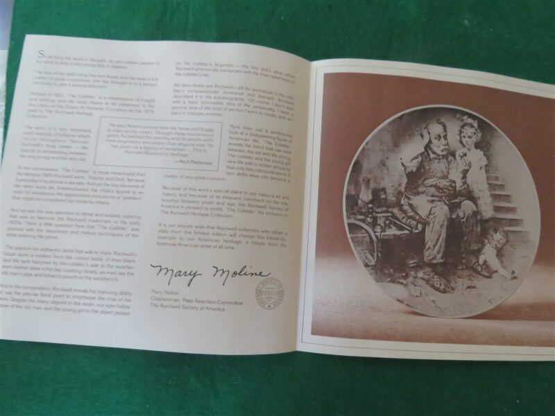 Norman Rockwell Collector Plate “The Cobbler” 6