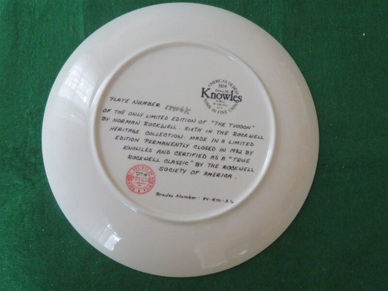 Norman Rockwell Collector Plate “The Tycoon” 3