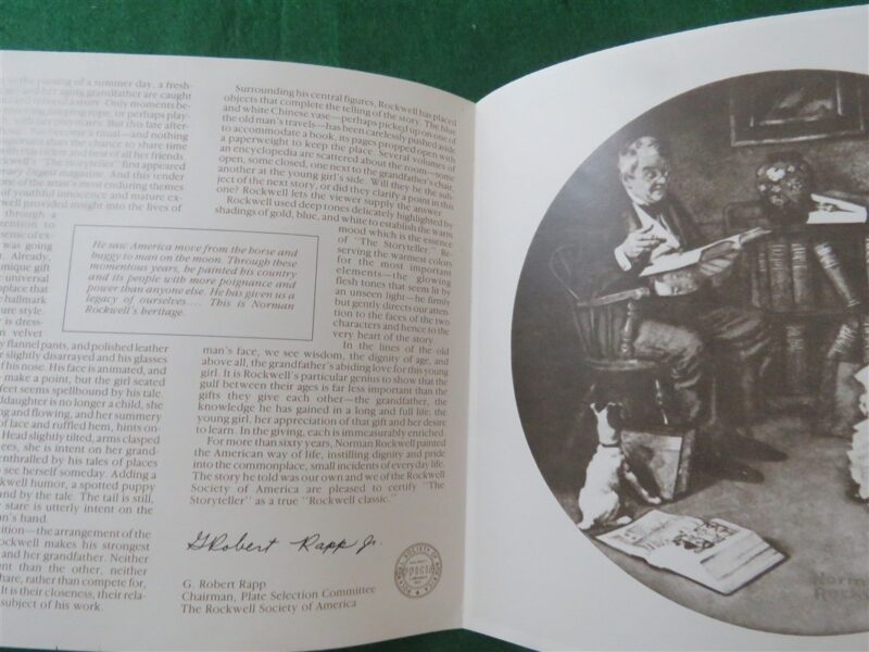 Norman Rockwell Collector Plate “The Story Teller” 6
