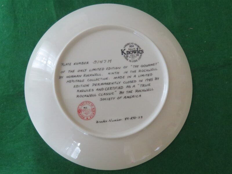 Norman Rockwell Collector Plate “The Gourmet” 3