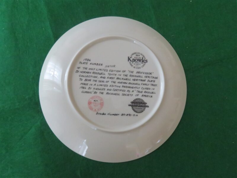 Norman Rockwell Collector Plate “The Professor” 3