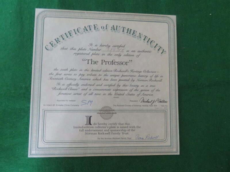 Norman Rockwell Collector Plate “The Professor” 5