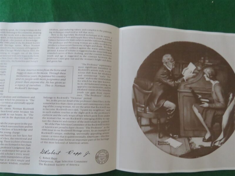 Norman Rockwell Collector Plate “The Professor” 6