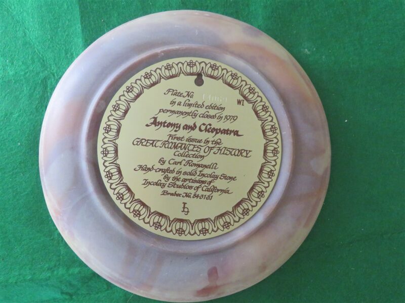Antony & Cleopatra Decorative Plate Great Romances Of History By Carl Romanelli 3