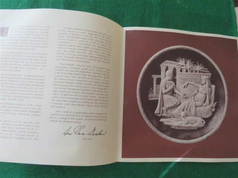 Antony & Cleopatra Decorative Plate Great Romances Of History By Carl Romanelli 6