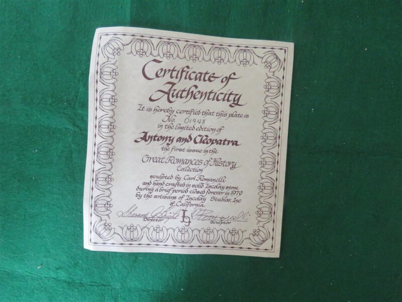 Antony & Cleopatra Decorative Plate 6