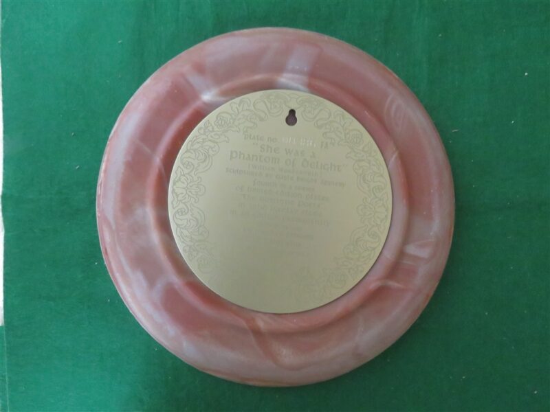 Decorative Plate She Was A Phantom Of Delight Romantic Poets Collection 3