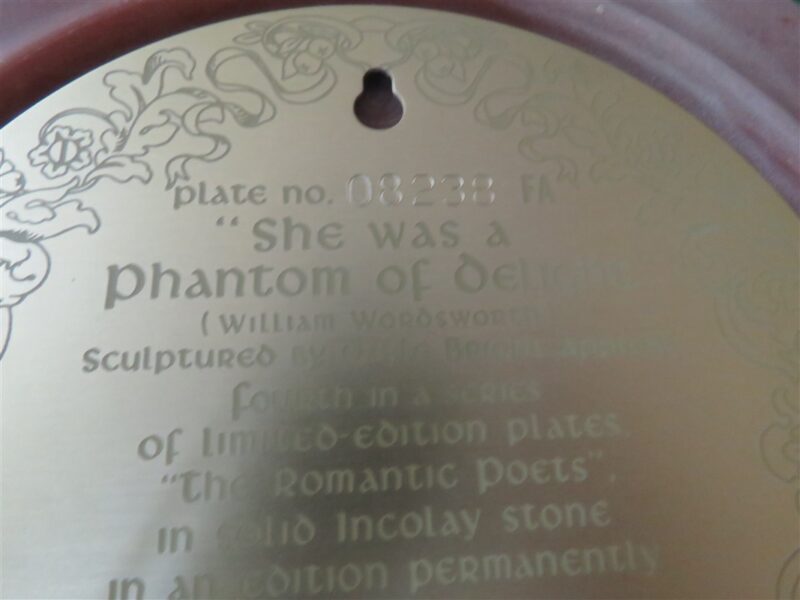 Decorative Plate She Was A Phantom Of Delight 4