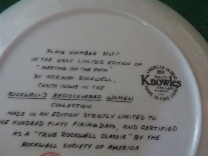 Rockwell Collector Plate Knowles Meeting On The Path 4