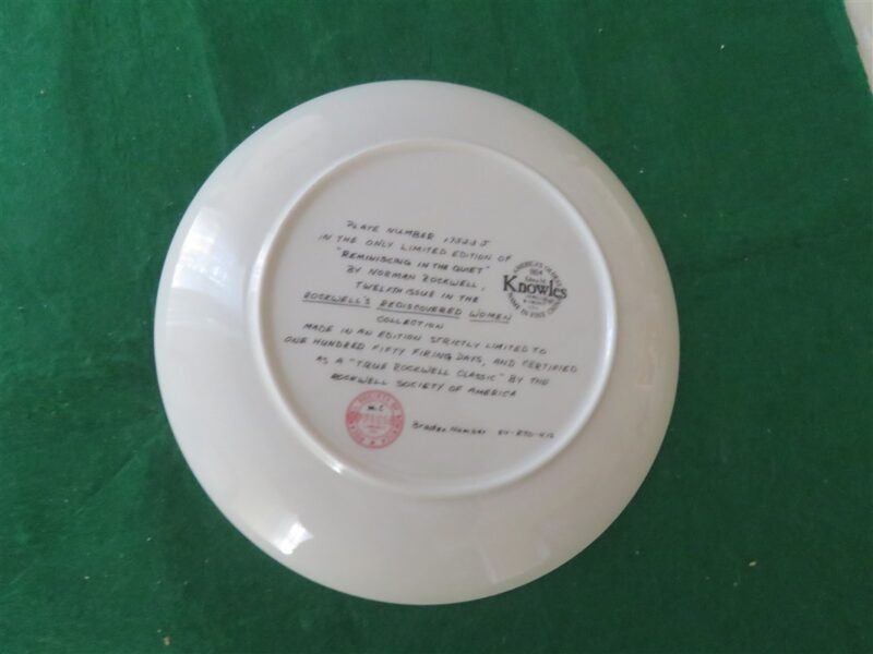 Rockwell Collector Plate Knowles Reminiscing In The Quiet 3