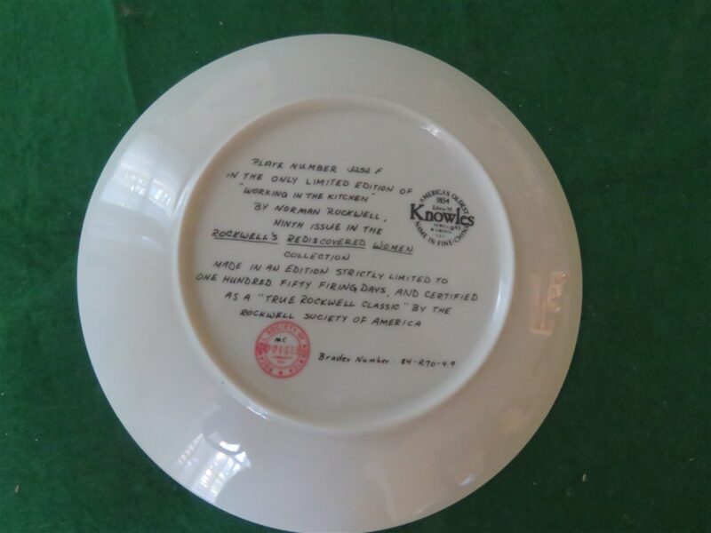 Rockwell Collector Plate Knowles Working In The Kitchen 3