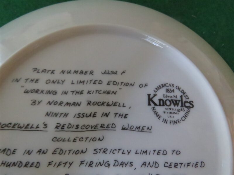 Rockwell Collector Plate Knowles Working In The Kitchen 4