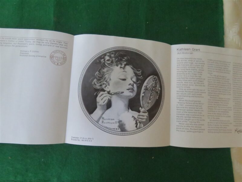 Rockwell Collector Plate Making Believe At The Mirror 6