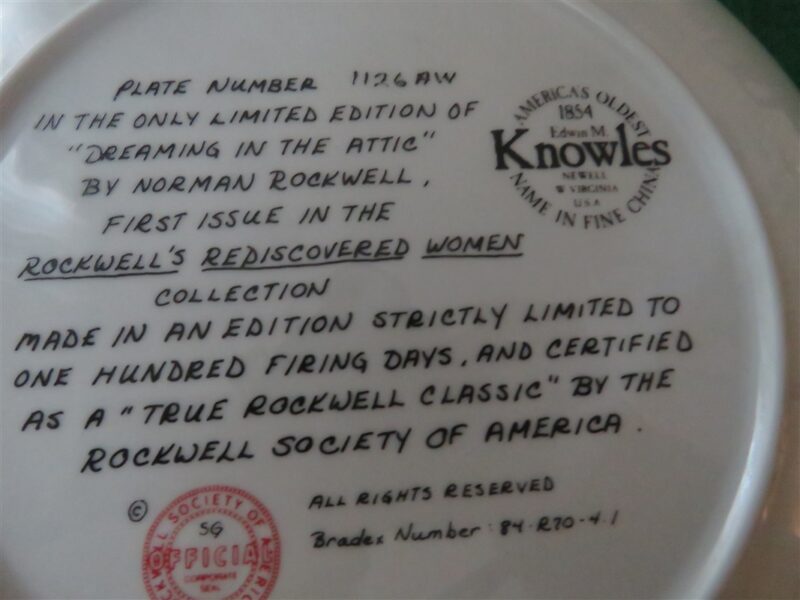 Rockwell Collector Plate Dreaming In The Attic4