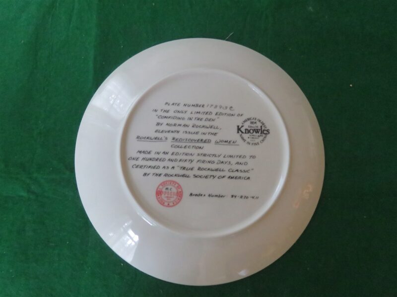 Rockwell Collector Plate Knowles Confiding In The Den #17893C 3