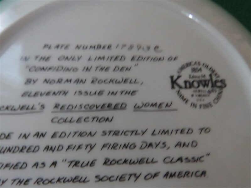 Rockwell Collector Plate Knowles Confiding In The Den #17893C 4
