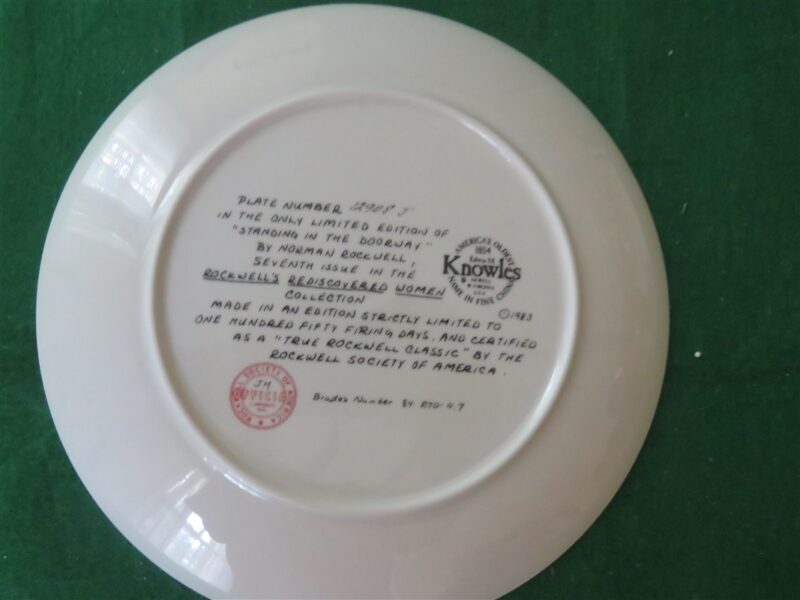 Rockwell Collector Plate Knowles Standing In The Doorway 3