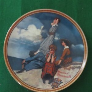 Rockwell Collector Plate Knowles Waiting On The Shore #16382U 1