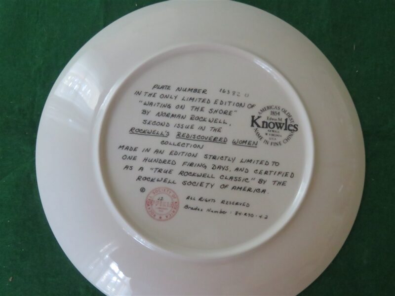 Rockwell Collector Plate Knowles Waiting On The Shore #16382U 3