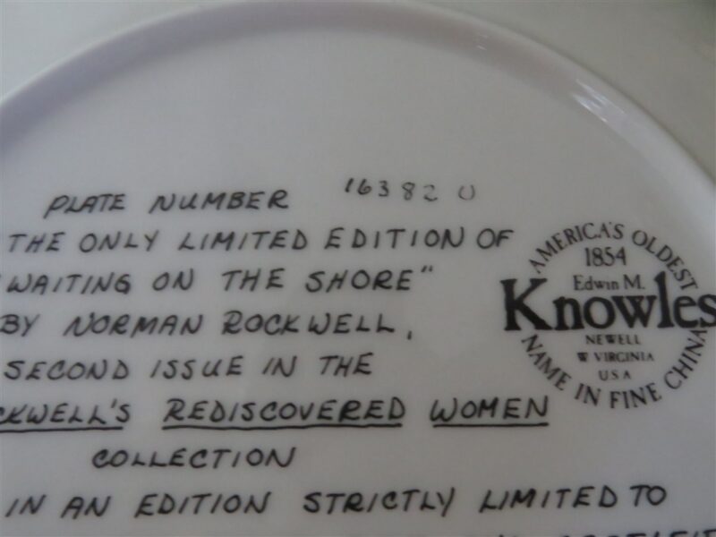 Rockwell Collector Plate Knowles Waiting On The Shore #16382U 4