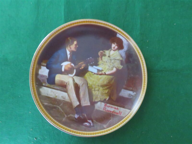 Rockwell Collector Plate Knowles Pondering On The Porch #2689P 1