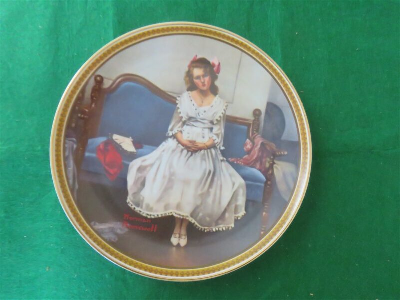 Rockwell Collector Plate Knowles Waiting At The Dance #17149F 1