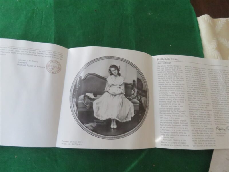 Rockwell Collector Plate Knowles Waiting At The Dance #17149F 6