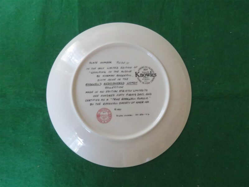 Rockwell Collector Plate Knowles Gossiping In The Alcove #9635H 3