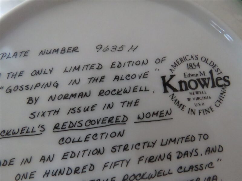 Rockwell Collector Plate Knowles Gossiping In The Alcove #9635H 4