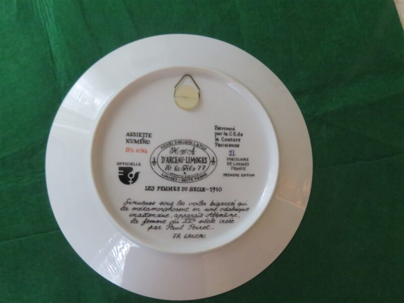 Collector Plate Henri d’Arceau-Limoges Plate #BS994 c