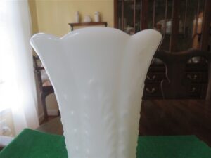 Milk Glass Footed Vase E.O. Brody Flower fern. 9 inches tall, 5