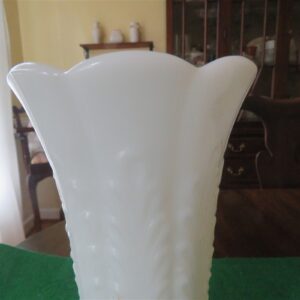 Milk Glass Footed Vase E.O. Brody Flower fern. 9 inches tall, 5