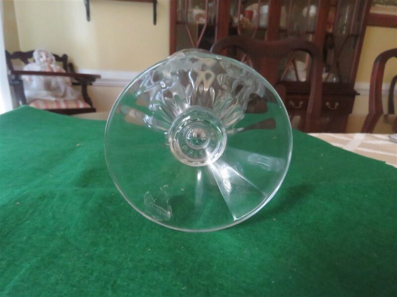 Leaded Glass Footed Vase Etched 5