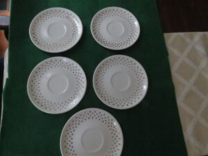 Golden Wheat Saucer Fleur De Lis Harvest Pattern 5