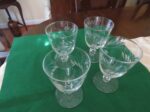 Pedestal Stem Crystal Juice Glass Etched 1
