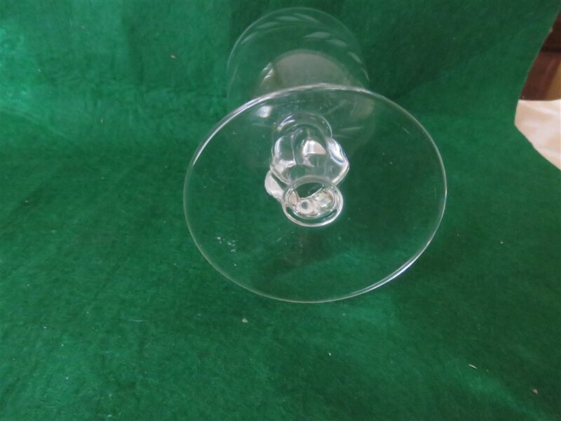 Pedestal Stem Crystal Juice Glass Etched 4