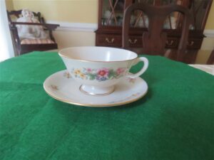 Lenox Footed Cup & Saucer Avon Pattern 1