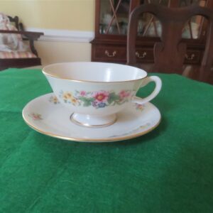 Lenox Footed Cup & Saucer Avon Pattern 1