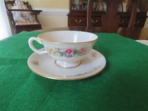 Lenox Footed Cup & Saucer Avon Pattern 2