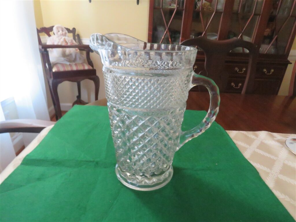 Anchor Hocking Wexford Large Pressed Glass 2 Quart Pitcher 1