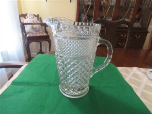 Anchor Hocking Wexford Large Pressed Glass 2 Quart Pitcher 1