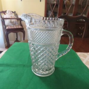 Anchor Hocking Wexford Large Pressed Glass 2 Quart Pitcher 1
