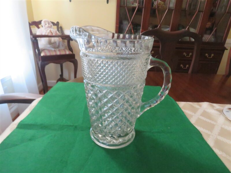 Anchor Hocking Wexford Large Pressed Glass 2 Quart Pitcher 1