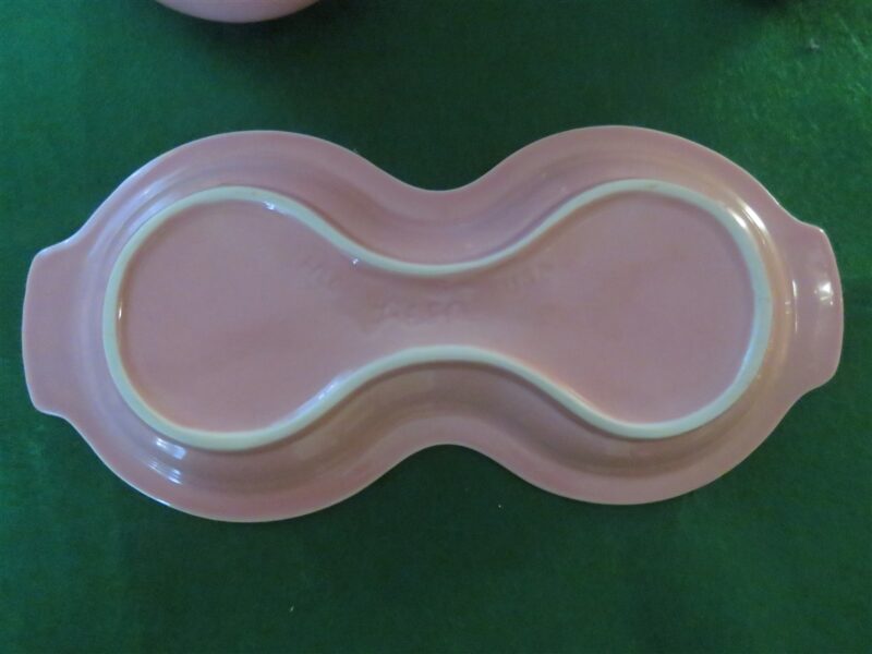 Fiestaware Pink Lided Sugar and Creamer w/Tray 1