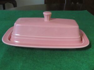 Fiestaware Pink Covered Butter Dish 1